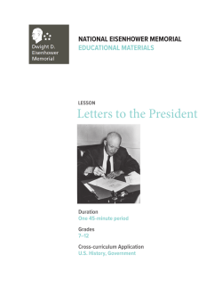 Letters to the President