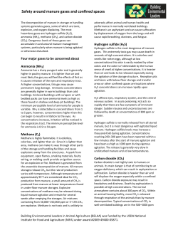 Safety around manure gases and confined spaces