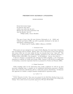 PROMISCUOUS BAYESIAN (UP)DATING Sexual intercourse began