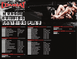 M USCLE BUILDING TRAINING PLA N
