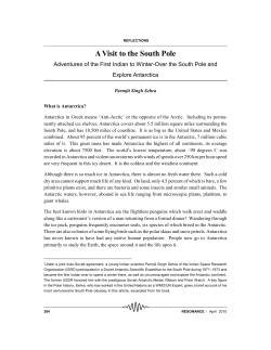 A Visit to the South Pole - Indian Academy of Sciences