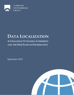 Data Localization - Albright Stonebridge Group