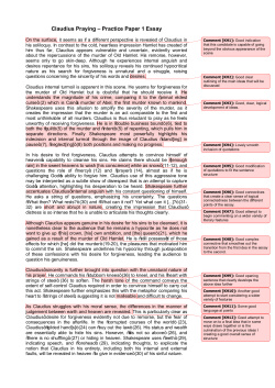 Claudius Praying - Mr Hoye`s IB English Website