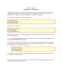Categorical Syllogisms