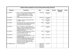 Audio-Visual material in the Conservative Party Archive