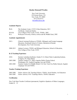 Heather Homonoff Woodley New York University 239 Greene Street