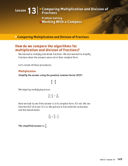 How do we compare the algorithms for multiplication and division of