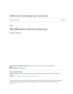 The Affirmative Action Controversy