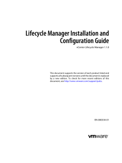 Lifecycle Manager Installation and Configuration Guide
