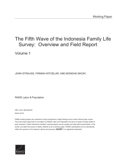 The Fifth Wave of the Indonesia Family Life Survey