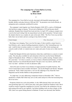 The campaign for a Town Hall in Lerwick, 1880