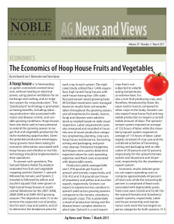 The Economics of Hoop House Fruits and Vegetables