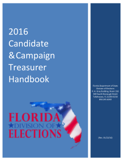 Candidate and Campaign Treasurer Handbook