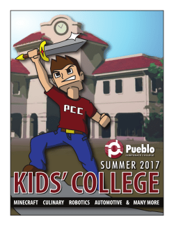 the 2017 Kids` College catalog.
