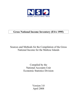 Gross National Income Inventory