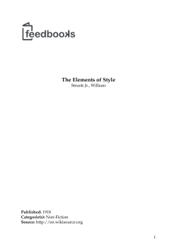 The Elements of Style - Meakins