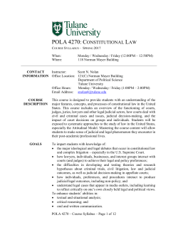 Syllabus - Scott N. Nolan