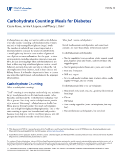 Carbohydrate Counting - EDIS