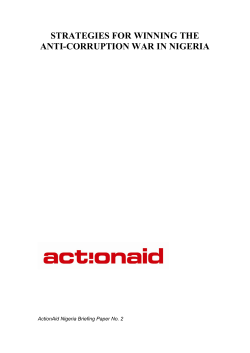 strategies for winning the anti-corruption war in nigeria