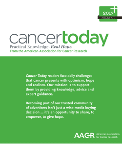 Media Kit - Cancer Today