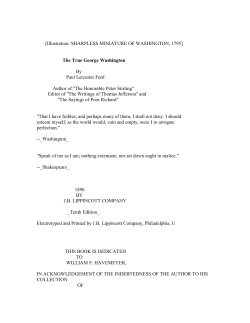 The True George Washington By Paul Leicester Ford Author of