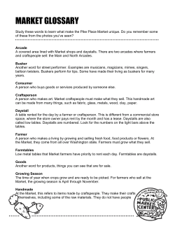 market glossary - Pike Place Market