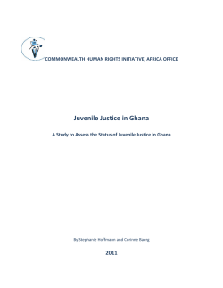 Juvenile Justice in Ghana - Commonwealth Human Rights Initiative