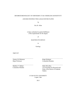 Dendrochronology in Northern Utah: Modeling Sensitivity and