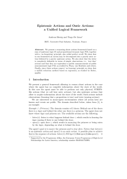 Epistemic Actions and Ontic Actions: a Unified