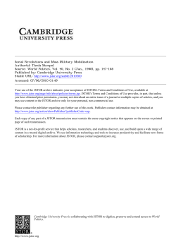 Social Revolutions and Mass Military Mobilization