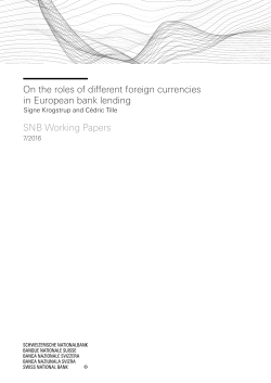 On the roles of different foreign currencies in European bank lending