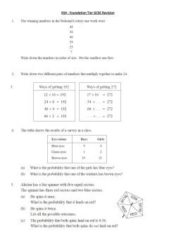 KS4 - Foundation Tier GCSE Revision