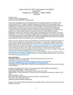 History of the United States II