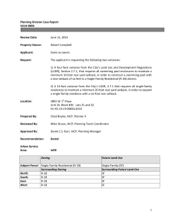 Planning Division Case Report VA14