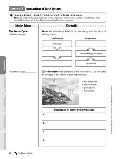 Interactions of Earth Systems Lesson 2