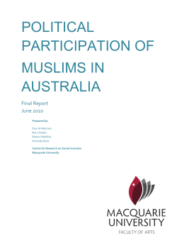 Political Participation of Muslims in Australia Print Version