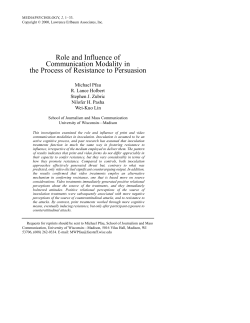 Role and Influence of Communication Modality in the Process of