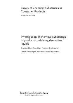 Investigation of chemical substances in products containing