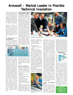 Market Leader In Flexible Technical Insulation