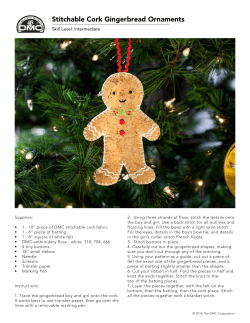 Stitchable Cork Gingerbread Ornaments