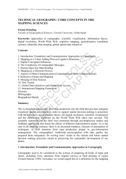 Technical Geography : Core Concepts in the Mapping