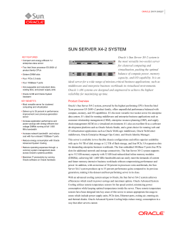 Sun Server X4-2 System Data Sheet