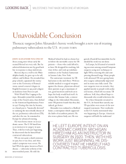 Looking Back - Medicine at Michigan