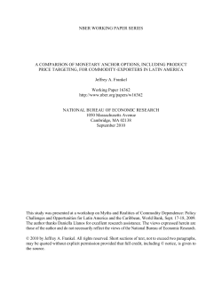 NBER WORKING PAPER SERIES A COMPARISON OF