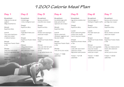 1200 Calorie Meal Plan