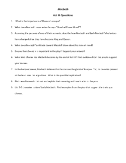 Macbeth Act III Questions