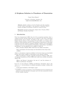 A Kripkean Solution to Paradoxes of Denotation
