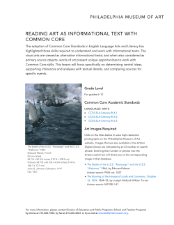 reading art as informational text with common core