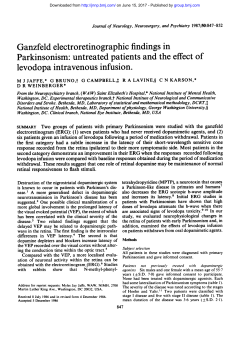 Ganzfeld electroretinographic findings in Parkinsonism