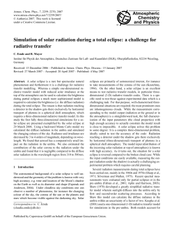 Simulation of solar radiation during a total eclipse